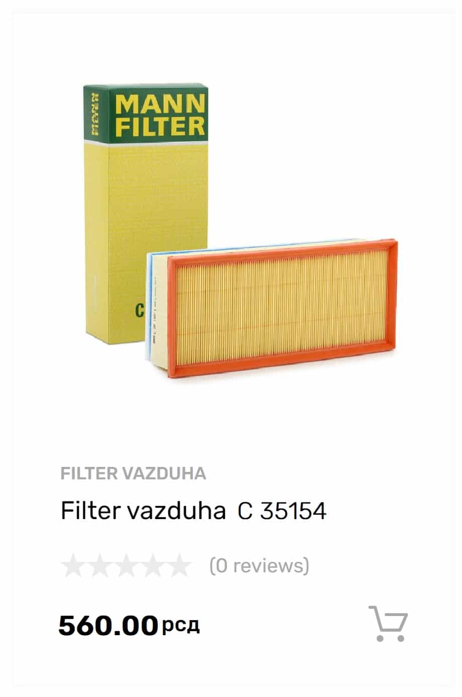 mann filter vazduha, filter vazduha mann
