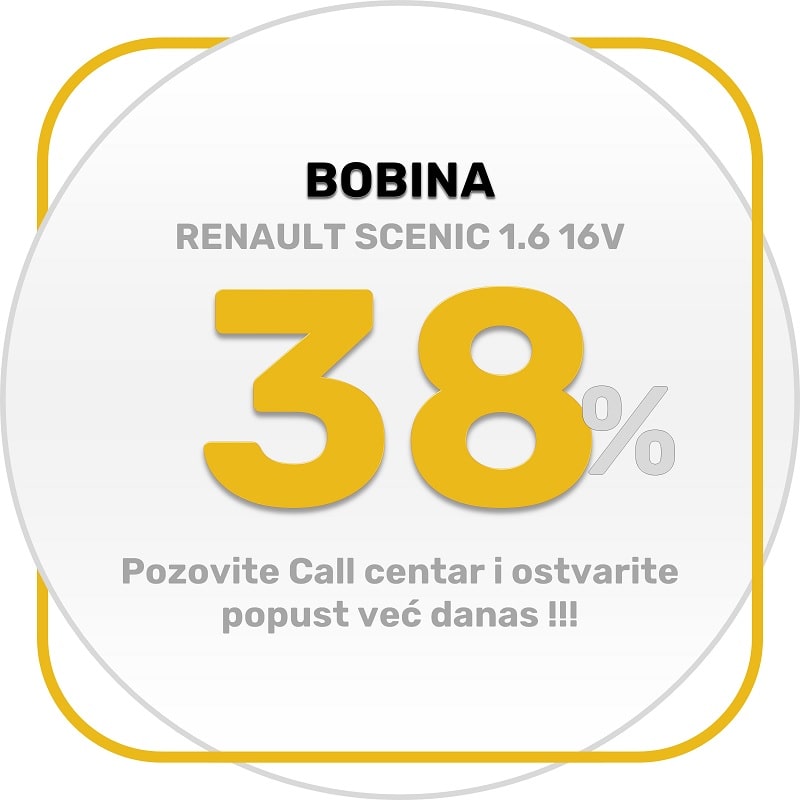bobina reno scenic 1.6 16v cena, bobina renault scenic 1.6 16v